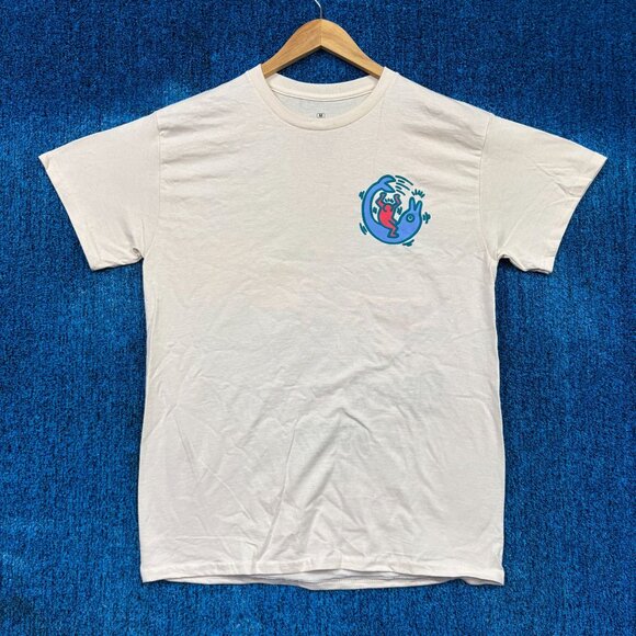 Keith Haring 1987 Beige Art T-shirt Size Medium - Picture 1 of 4